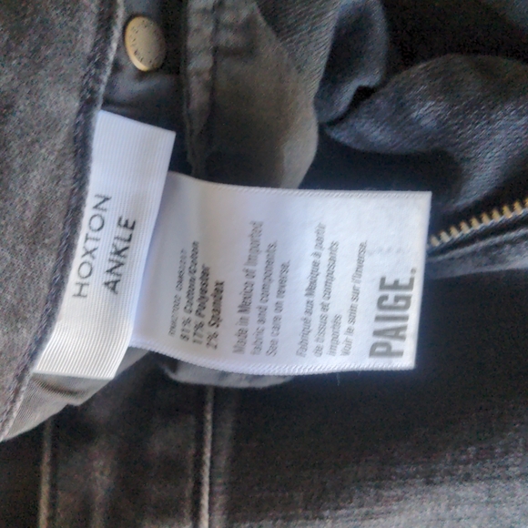 PAIGE Hoxton Ankle Black Jeans - Picture 2 of 6